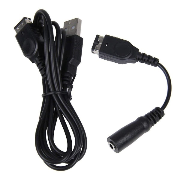 Laderkabel og 3,5 mm hodetelefonadapterkabel for Gameboy Advance SP