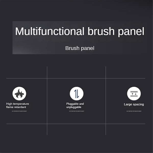 2 stk Flush Brush Veggplate Børst Enkelt 1 Gang Vegguttak Kabelinngangsplate Ryddig Monteringsfrontplate
