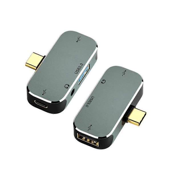 PC Dator Typ-C Förlängningshubb 3.55mm Jack PD100W USB3.0/USB2.0/USB3.1 -Kompatibel USB Extender Y