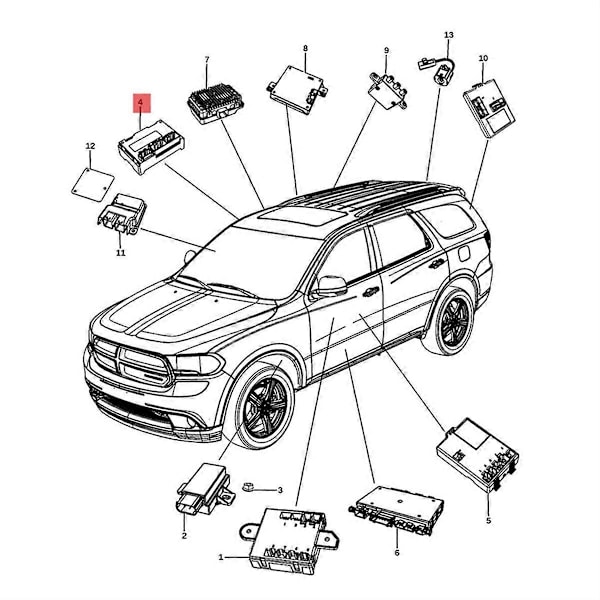 643AA 4WD Styrmodul för Fördelningslåda Plug&Play för Dodge