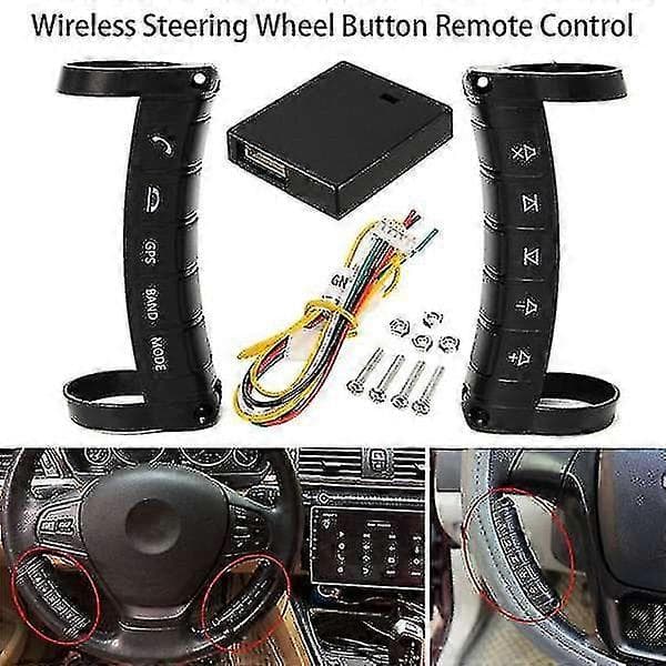 Universal Multifunktionell Trådlös Rattkontroll Bluetooth DVD Navigationsknappar Contro-Yvan
