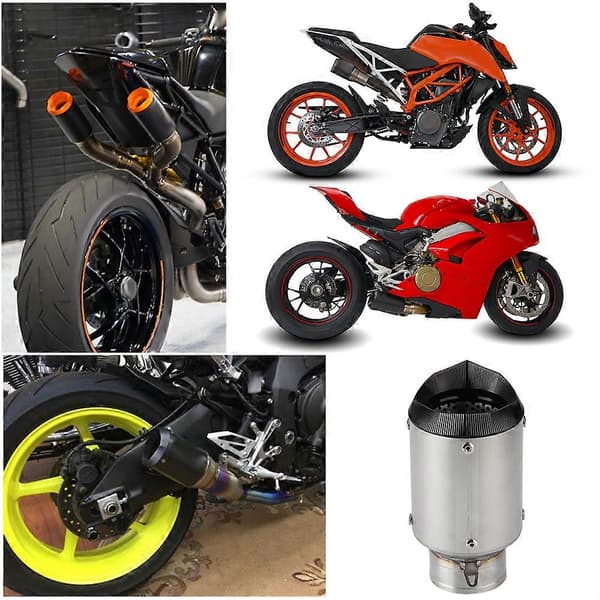 Racing Udstødningsrør Escape Pipe Tip Titanium Tailpipe Motorcykel Tilbehør 60mm 2.4in Universal Modifikation