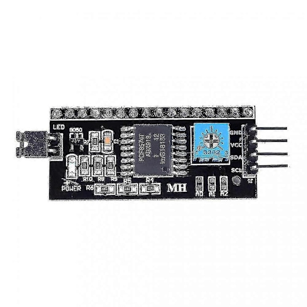 Iic I2c Twi Spi Gränssnittskortsmodul Pcf8574t För 1602 Lcd Led