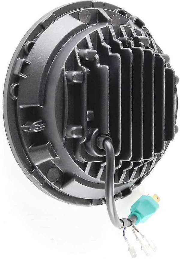 Motorcykel Harley Davidson 7 Tommer LED Forlygte med DRL Blinklys - Sort (1 Stk)