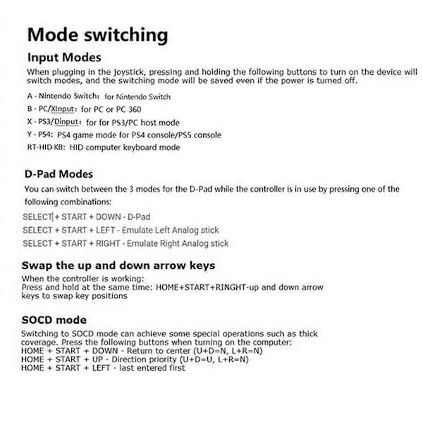 Arcade Joystick Controller Fight Stick Spilcontroller Mekanisk Knap til PC///PC/Switch