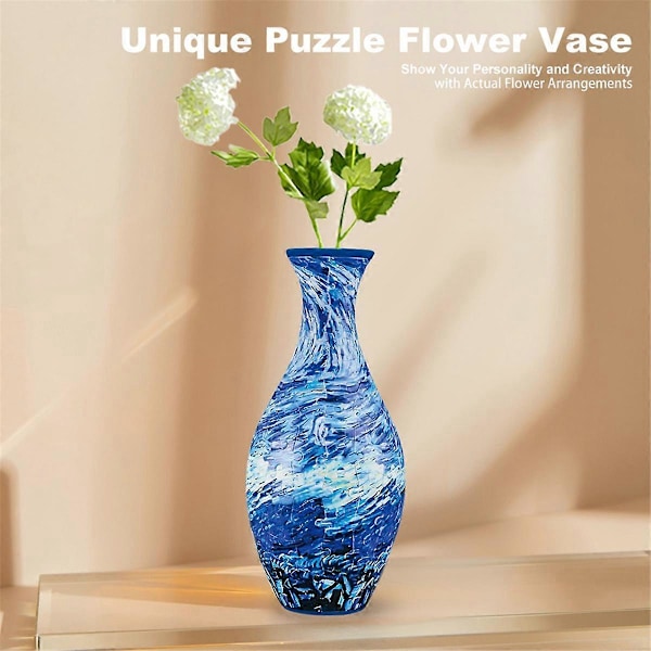 3D Pusselvaser DIY Vardagsrum Blomsterarrangemang Heminredning A
