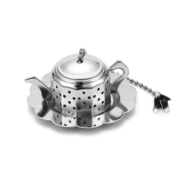 Rostfritt stål tekanna tebryggare krydddryck filter örtfilter