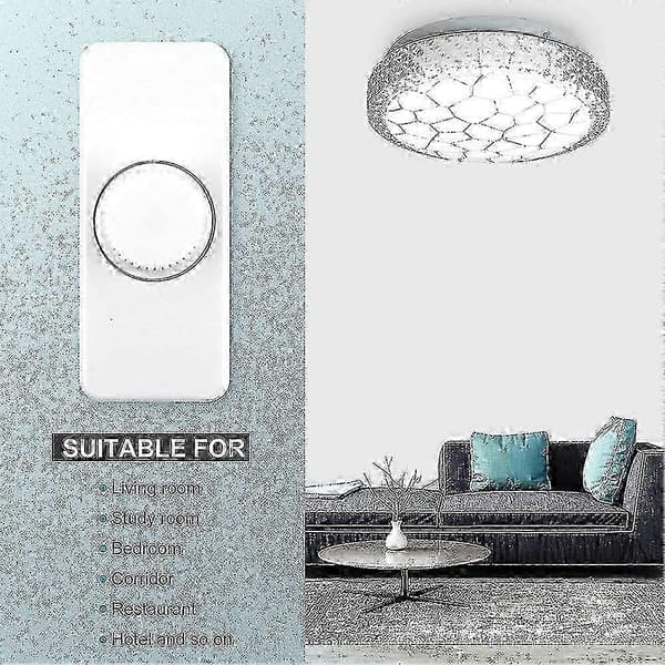 Inline LED Dimmer Switch, Inbyggd ON/OFF och Vredkontroll Dimmer för Dimbar 3-100W LED/Glödlampa