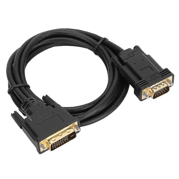2-meter DVI til VGA Adapterkabel - High Definition Video, Windows 95 Kompatibel