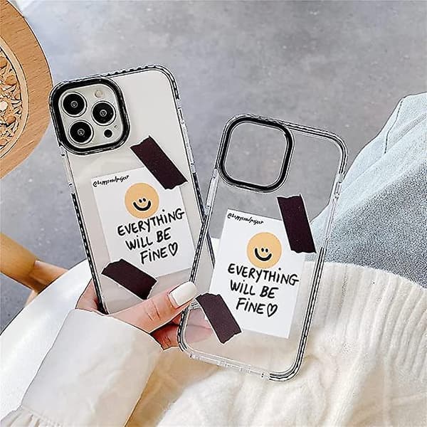Klar mobildeksel for iPhone 11 Pro Max Søt innebygd støtfangerdeksel støtsikker hud for iPhone 11 Pro Max deksel