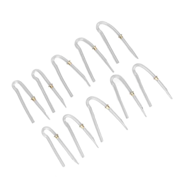Professionell BTE Hörselhjälpmedelsslang - 10st Förformade Öronproppsslangar med Metallslanglås (3,6 X 2mm)