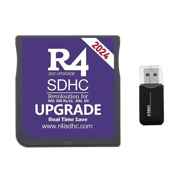 2024 R4 Card R4 SDHC Adapter Flash Card til DSL XL/LL Secure Digital Memory Card Brændingskort A