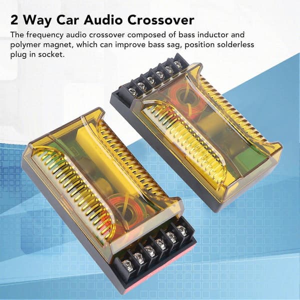 1 Par Bil Audio Crossover 2 Vejs Overstrømsbeskyttelse Rimelig Linje Universal til Køretøj