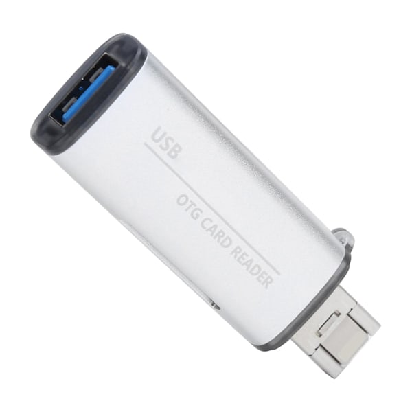Kortläsare OTG USB3.0 för iOS-gränssnitt/OS X-minne/Litet minneskort U Disk Adapter Silver
