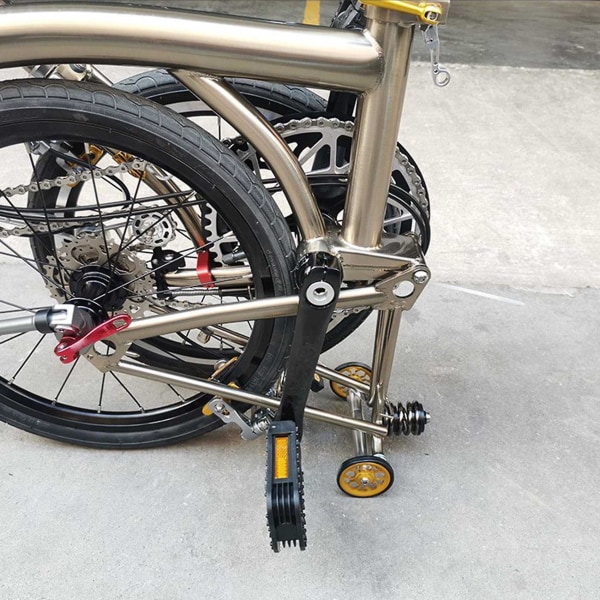 Taittuva Pyörän Easy Wheel alumiiniseokselle Easywheel Ultrakevyt tiivistetty laakeroitu työntöpyörät polkupyörä