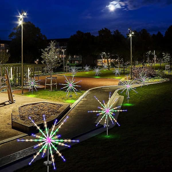 2 stk. 112 LED Fyrværkeri Solcellelamper