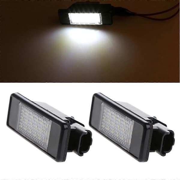 2 stk. LED bilskiltlys nummerskiltlampe for Peugeot 207 307 308