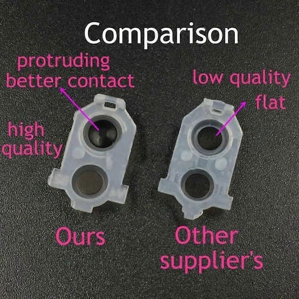 Originale bløde gummi erstatnings silikone ledende klæbende knap puder til Sony PS4 PlayStation DualShocks 4 controller