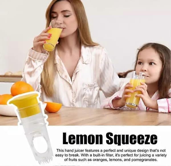 Citronpress med skruvlock, Citronpressar i plast, Praktisk juicepress
