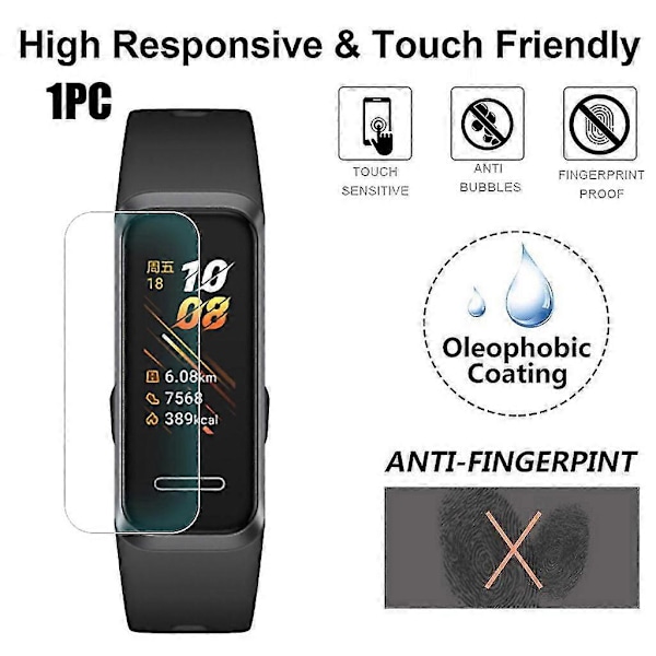 1kpl Täyspeittävä Hydrogeeli Läpinäkyvä Näytönsuojakalvo Huawei Band 4:lle