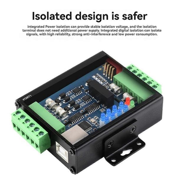 USB till 4CH RS485 Industriell Isolerad Konverterare CH344L 1200bps - 460800bps USB-Konverterare Multipla P