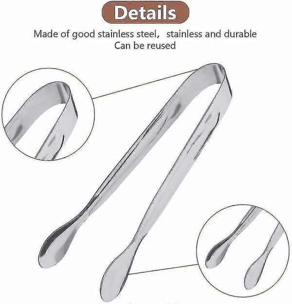 10-pack Sockertänger i Rostfritt Stål, Istång Kompatibel Med Godis Sallad Spaghetti Serveringstänger För Bröllopsfest8700521930559