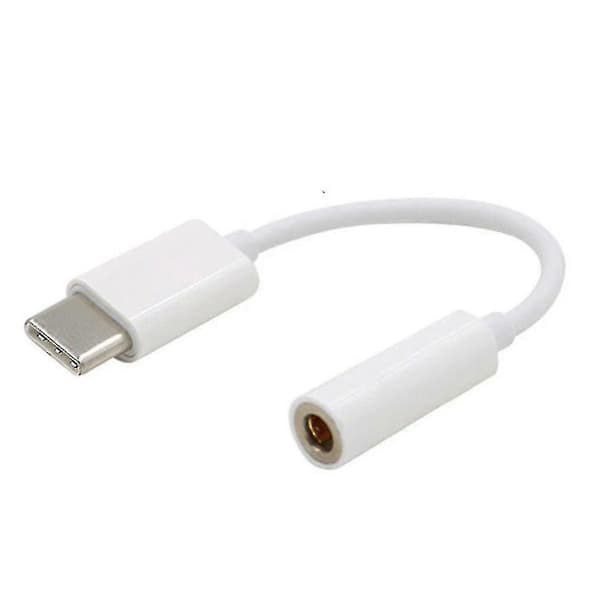 Type C til 3,5 mm konverteradapter USB-C Jack øretelefon hovedtelefonkabel lyd Aux-kabeladapter