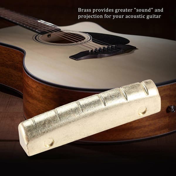 6 st Guitar Brass Bro Saddlar Nötter Ersättningsdelar för Akustisk Gitarr