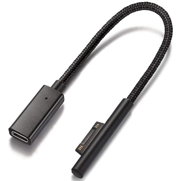 Nylon Braided For Surface Connect To Usb-c Charging Cable For Surface Pro7 Go2 Pro6 5/4/3 Surface L