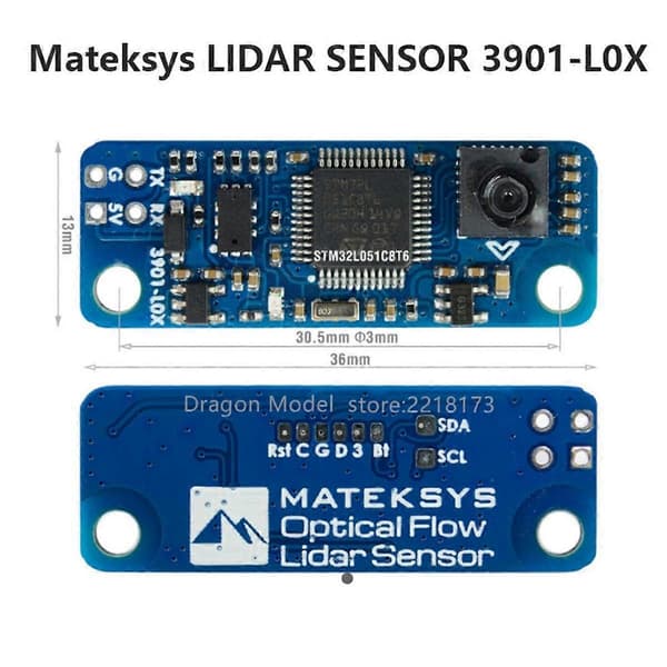 OPTISK FLOW og LIDAR SENSOR 3901-L0X INAV Flow Sensor Modul til RC FPV Racing Freestyle F4 F7 Flight