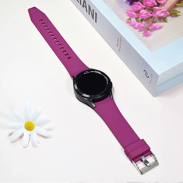 Kompatibel med Samsung Galaxy Watch 4 Band 40mm 44mm/ Galaxy Watch 4 Classic Band 42mm 46mm/ Galaxy Watch 3 Band 41mm, Inga Glapp Mjuk Silikon Sport Armband