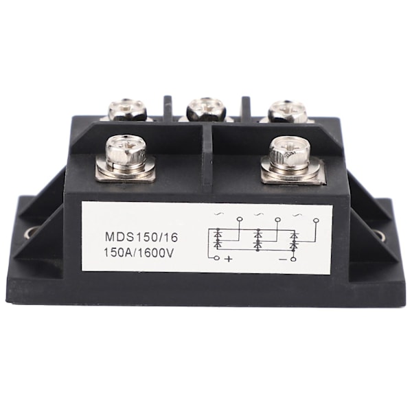 Mds150a 3-faset Diodebro-retter 150a Amp 1600v Kobber 150 Celsius 80x40x33mm Metalhus Diod