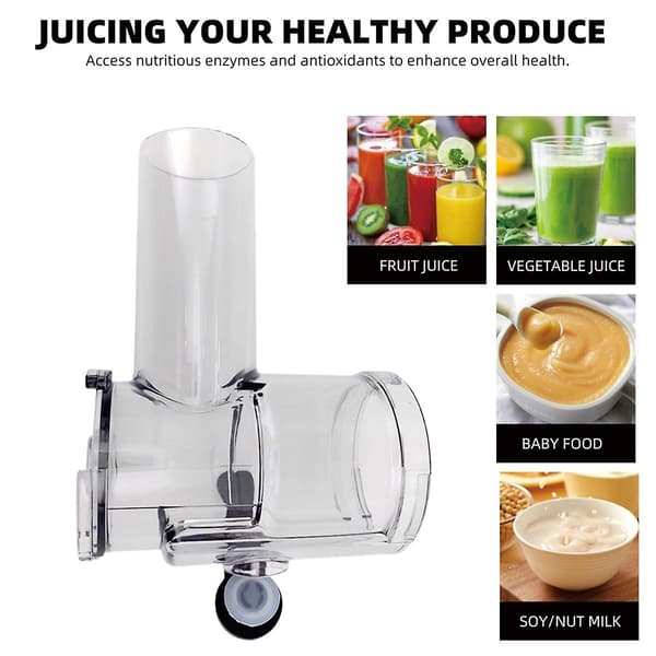 Juice-tillbehör för , Stor Diameter Långsam Hastighet med Läcksäkert Munstycksskydd, för Omegae 8006 8003 8051