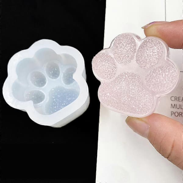 Diamant Kattepoter Nøglering Epoxy Resin Silikoneform Nøglering Vedhængsform