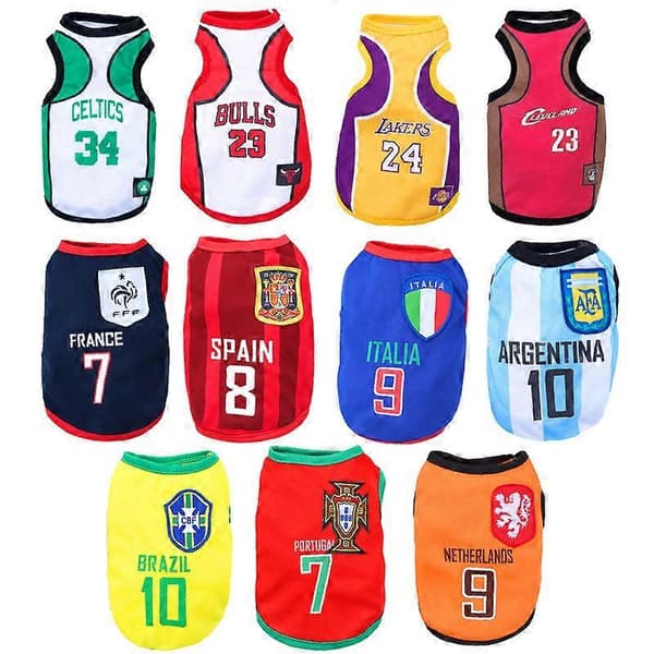 5XL Stort Hundetøj Basketball Uniform Mesh