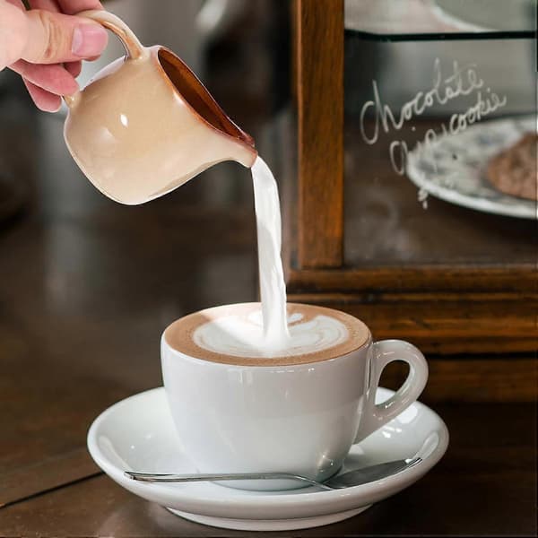 Latte Mælkekander | Keramiske Mælkekander | Kaffe Mælkekande | Elegant Porcelæn