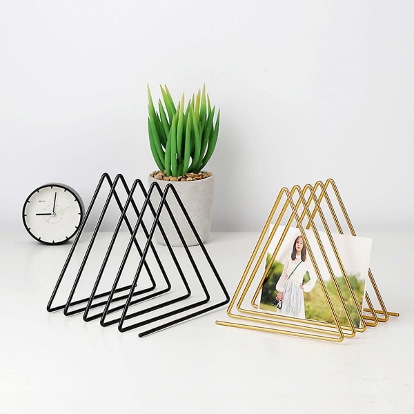 Nordic For Triangle Shape Enkel bokstøtte Stativ Desktop Oppbevaringsstativ Hylle Home Decor Magasinholder