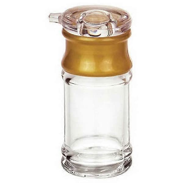 Oljeflaska, praktiskt akrylmaterial liten hällpip transparent och guld(s)