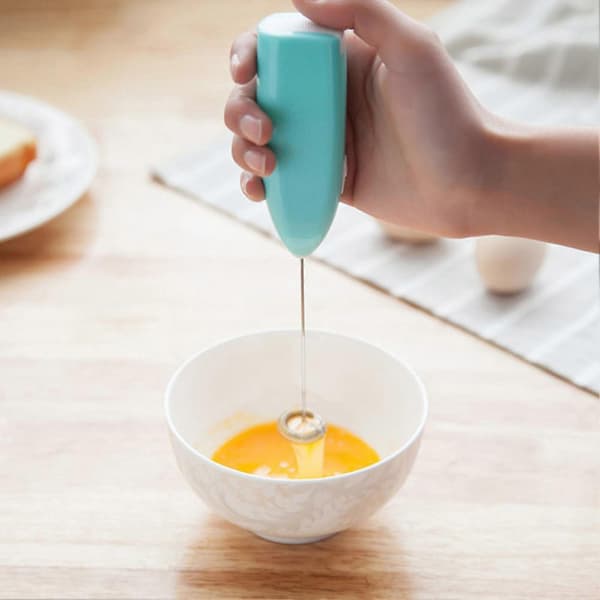 2 stk. Elektrisk husholdningsmikser Mini elektrisk håndholdt eggvisp i rustfritt stål for Latte Varm Sjokolade Egg