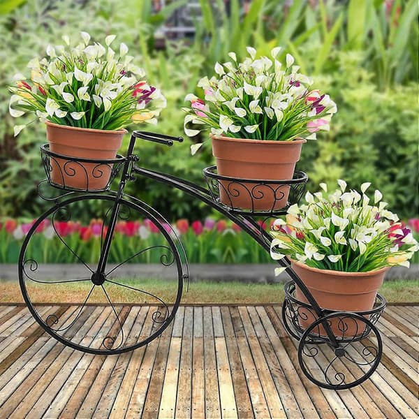 8 stk. kunstige blomster til dekorasjon, hvite callaliljer, høyde 36 cm