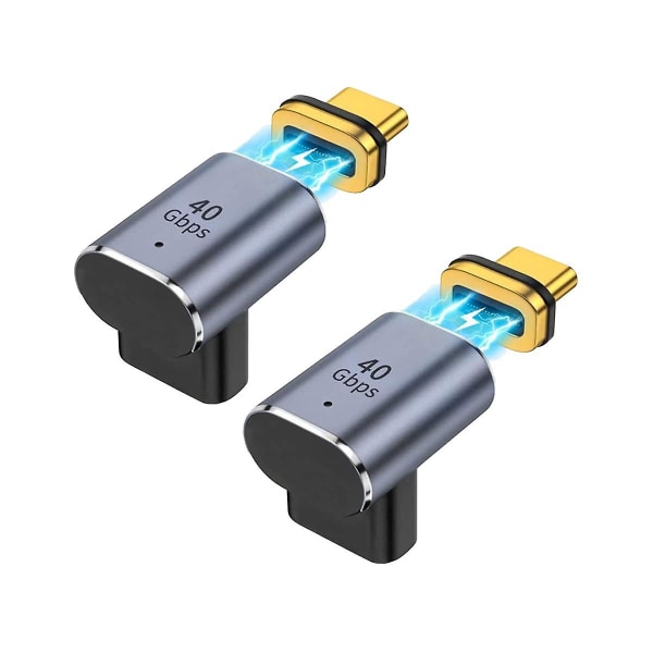 2 stk Usb C magnetisk adapter 40gbps, 24 pin usb adapter, pd100w ,8k@60hz, type-c forlænger, til ,,gala