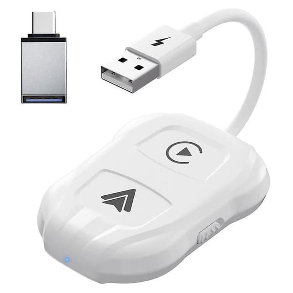 Trådløs Carplay Android Auto Adapter, plug & Play Dongle, til alle kablede Carplay-biler Ios 10+ Android 11+ telefoner