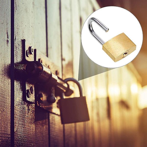 12 kappaleen mini-riippulukko, pieni riippulukko, kiinteä messinkilukko, jossa on 3 avainta matkalukkoon, reppuun, kuntosalilukkoon