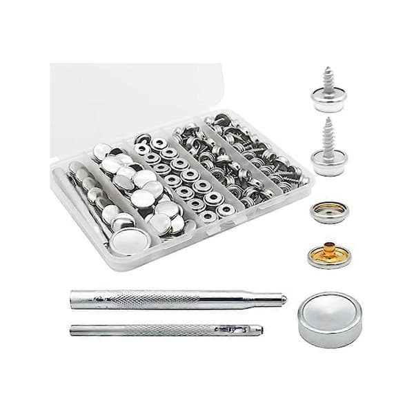 Canvas Snap Kit, 40 sett Marine Grade båtdeksel Snap Snap Festeskruer Rustfritt Stål Snap Kit for B