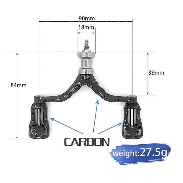 Hjul Udskiftning Dobbelt Håndtag Carbon Arm Fiskefiskehjul DIY Modificeret Fiskegrej til