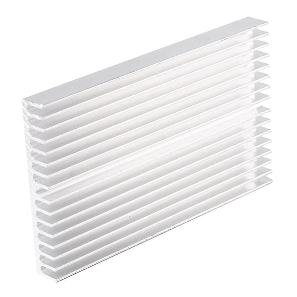 Aluminium Grillformet Køleplade Chip til IC LED Power Transistor (100*60*10mm) - DIY Køler