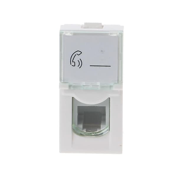1-pack Cat3 Telefon Keystone Jack Telefon Keystone Kopplare Rj11 Cat3 Vit