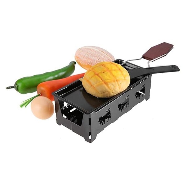 Bærbar ost - Non-stick stekebrett komfyrsett, grillverktøy for hjemmekjøkken med trehåndtak, ost