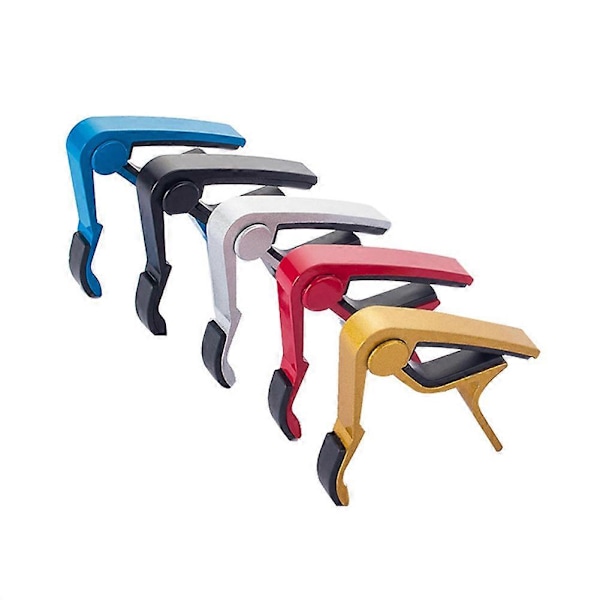 Akustisk/Elektrisk/Klassisk Gitar Capo i Aluminium Legering, Rask Bytte Nøkkelklemme, Svart