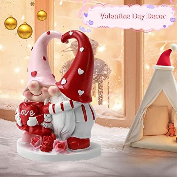 Valentinsdagstomtar Dekoration - Valentinstomtefigurer Dekoration För Hembord Ornament Söt V